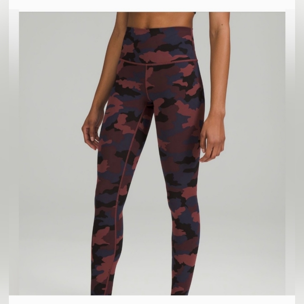 lululemon athletica Camo Leggings - Red and Blue